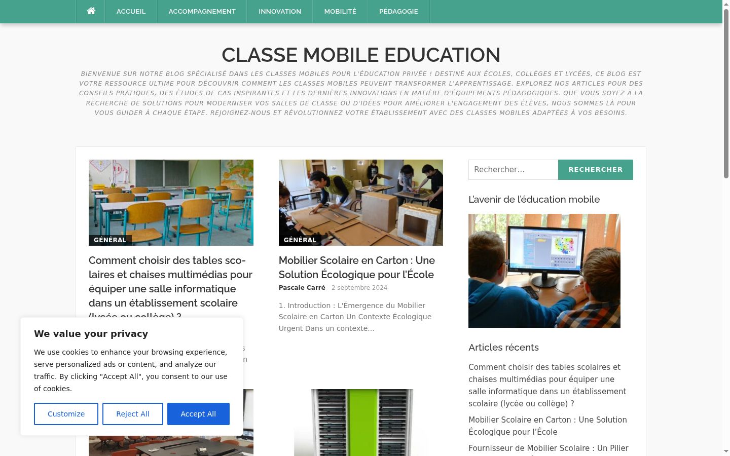Screenshot tal-banner tal-kunsens muri qabel kwalunkwe interazzjoni