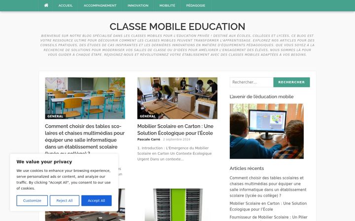 Screenshot of classe-mobile-education.fr