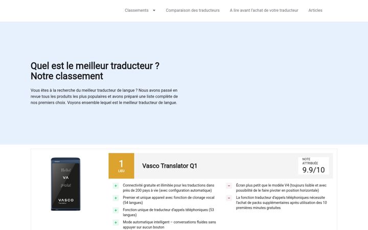 Screenshot of classement-traducteurs.fr