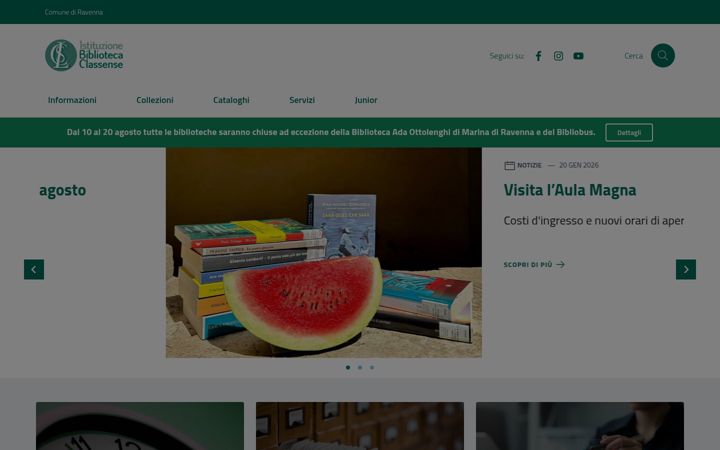 Screenshot of classense.ra.it