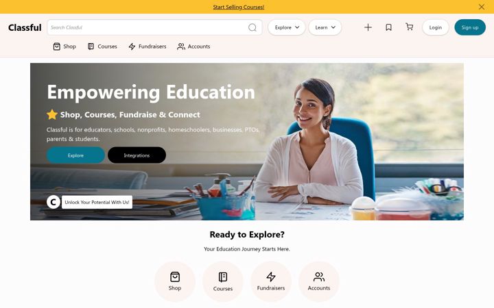 Screenshot of classful.com