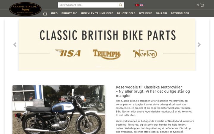 Screenshot of classic-bike.dk