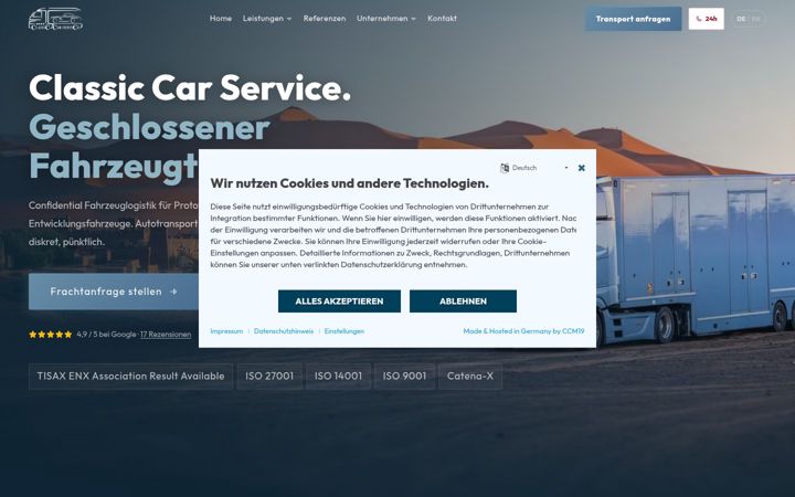 Captura de ecrã de classic-car-service.eu