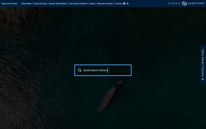 Screenshot of classic-charters.com
