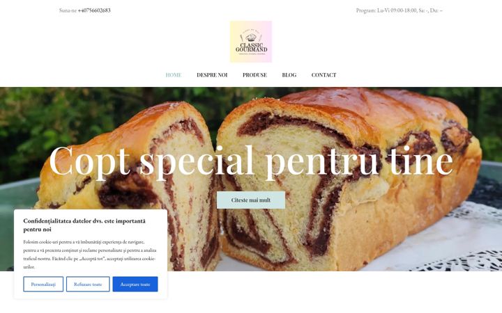 Ekraanipilt saidist classic-gourmand.ro
