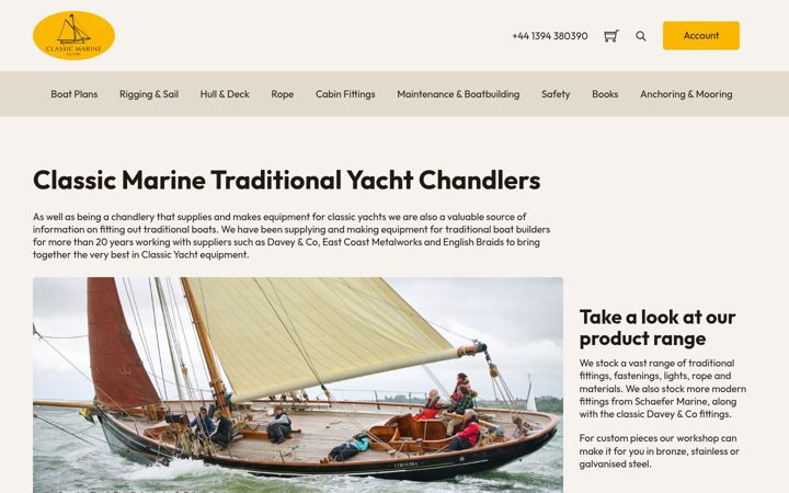 Screenshot of classic-marine.co.uk