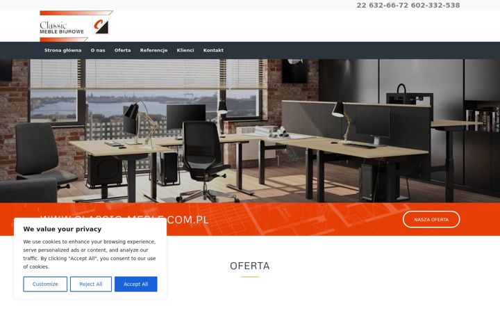 Screenshot stránky classic-meble.com.pl