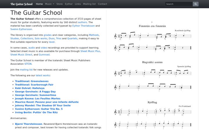 Screenshot of classical-guitar-school.com