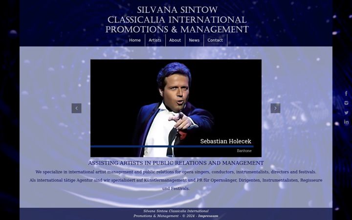 Screenshot of classicalia-international.com