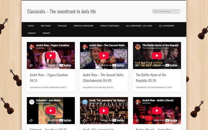 Screenshot of classicalis.com