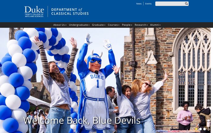 Screenshot von classicalstudies.duke.edu