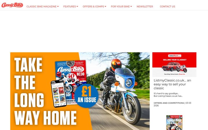 Ekrano kopija classicbike.co.uk