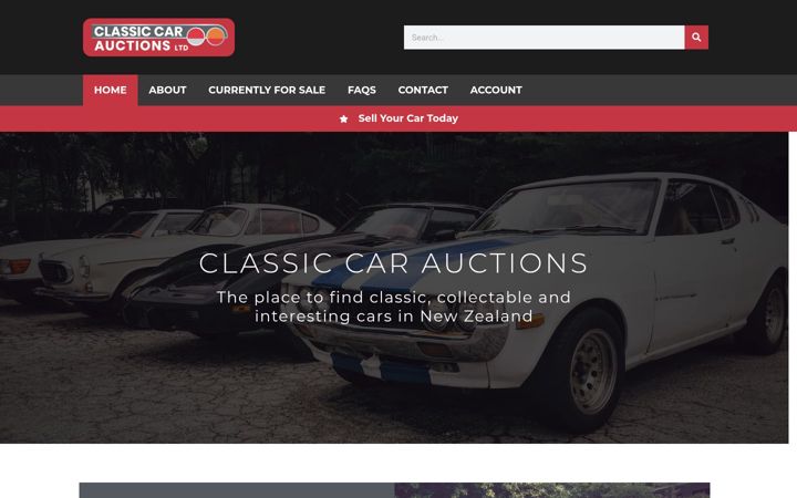 Screenshot of classiccarauctions.co.nz