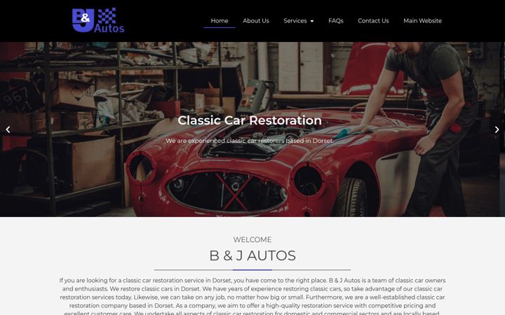 Screenshot of classiccarrestorationindorset.co.uk