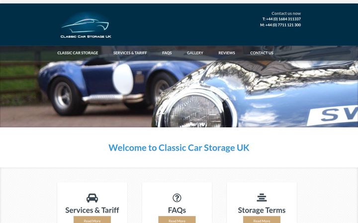 Screenshot of classiccarstorageuk.co.uk