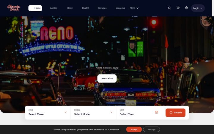 Screenshot of classicdash.com