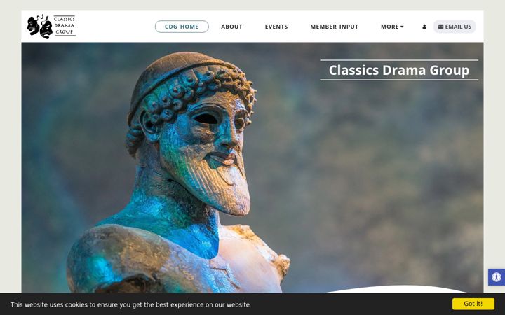 Screenshot van classicdramagroup.org