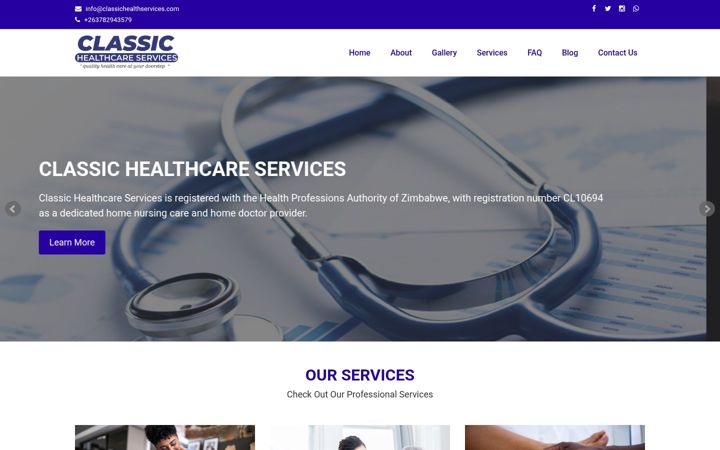 Screenshot of classichealthservices.com