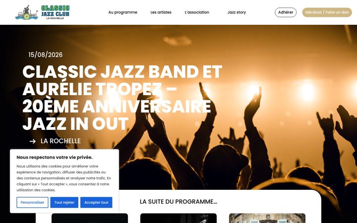 Screenshot of classicjazzclub.fr
