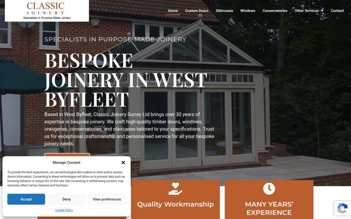 Screenshot of classicjoinery.co.uk