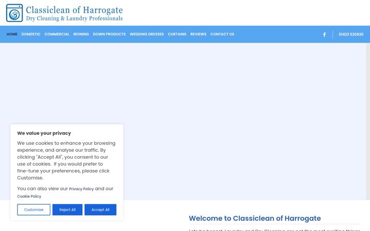 Screenshot of classicleanofharrogate.co.uk