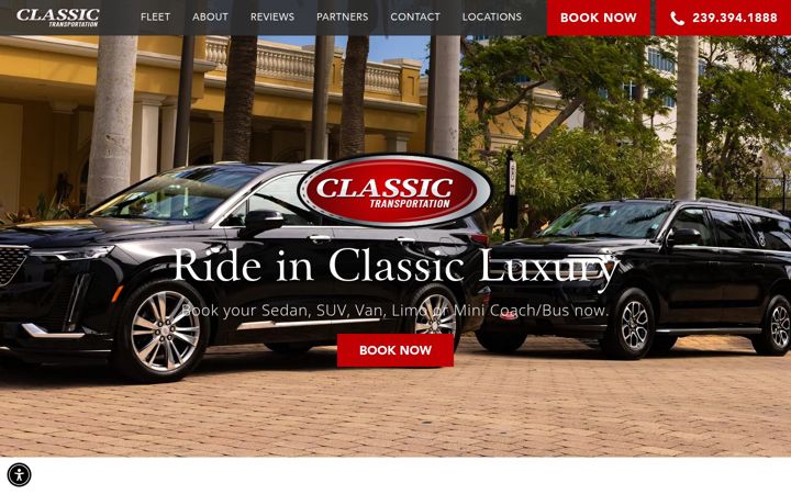 Screenshot of classicluxurytransportation.com
