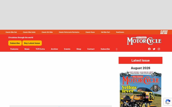 Screenshot of classicmotorcycle.co.uk