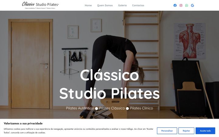 Screenshot of classicostudiopilates.pt