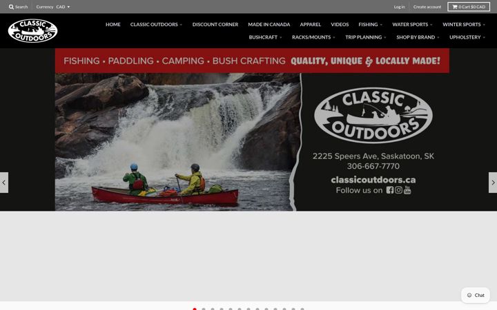 Screenshot ta' classicoutdoors.ca