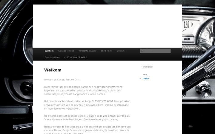 Screenshot of classicpassioncars.nl