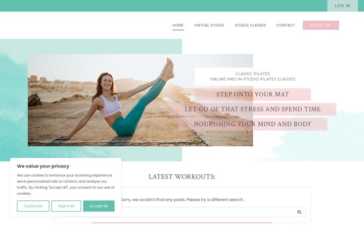 Екранна снимка на classicpilates.co.za