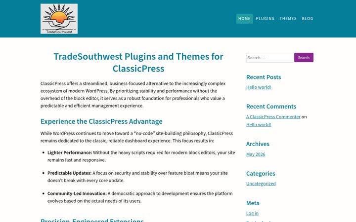 Screenshot of classicpress-themes.com