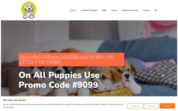 Screenshot of classicpuppies.com