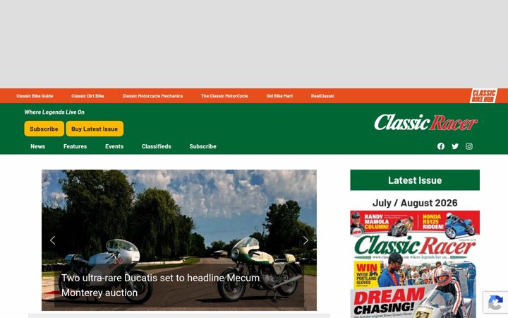 Screenshot of classicracer.com