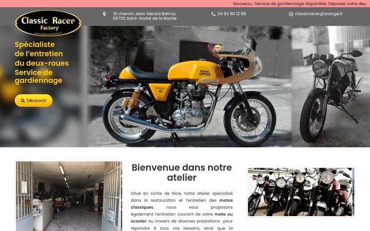 Screenshot of classicracernice.fr