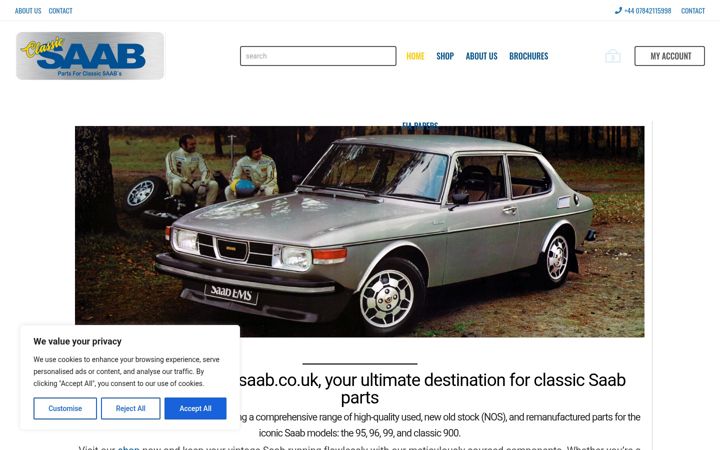 Ekrano kopija classicsaab.co.uk