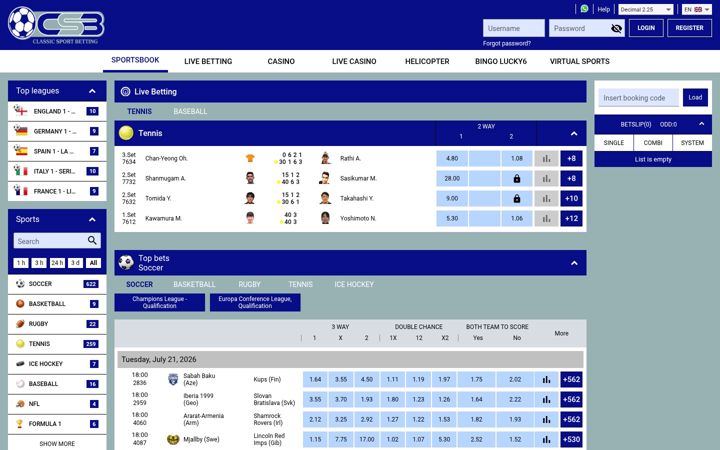 Screenshot of classicsbet.com