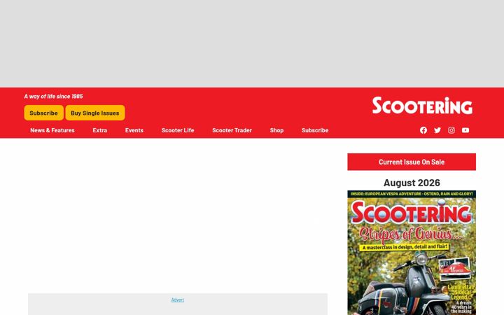 Screenshot of classicscooterist.com