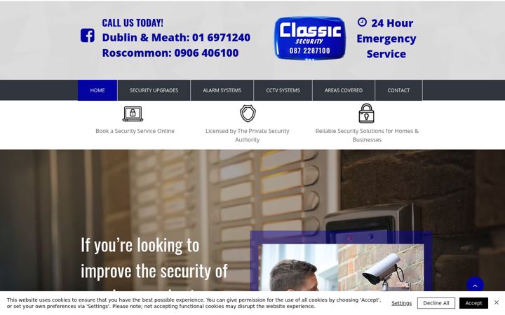 Screenshot of classicsecuritysolutions.ie