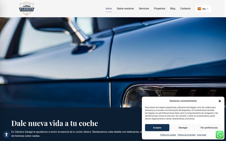 Képernyőkép: classicsgarage.es