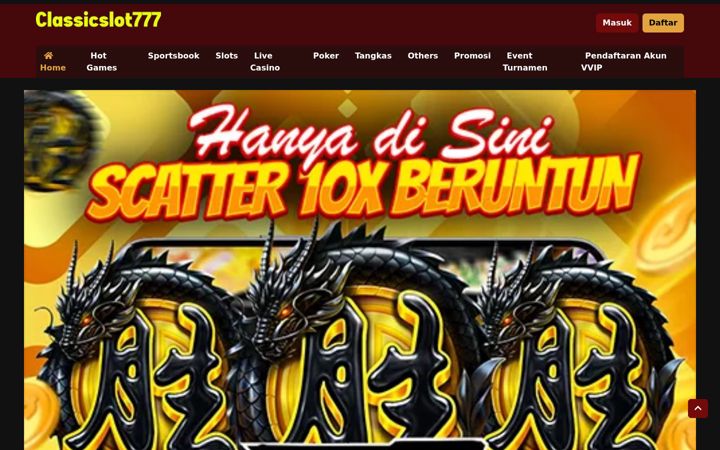 Screenshot ta' classicslot777.net