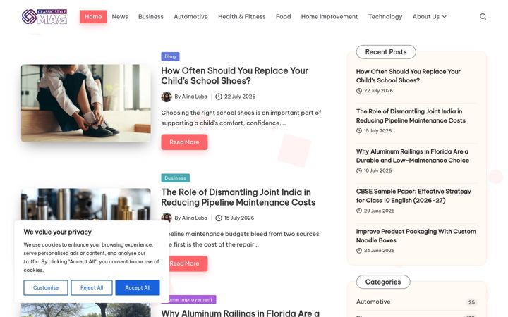 Screenshot of classicstylemag.com