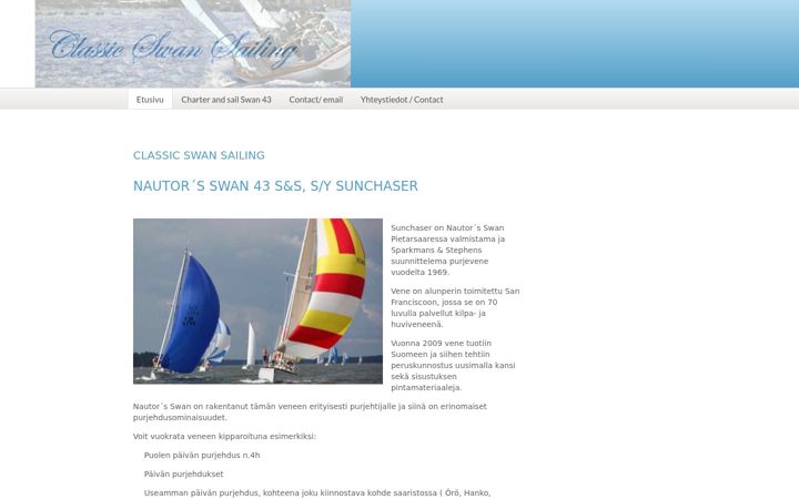 Screenshot von classicswan.fi