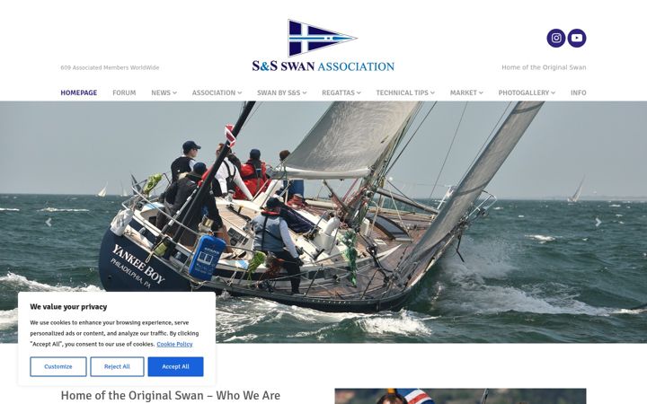 Screenshot van classicswan.org