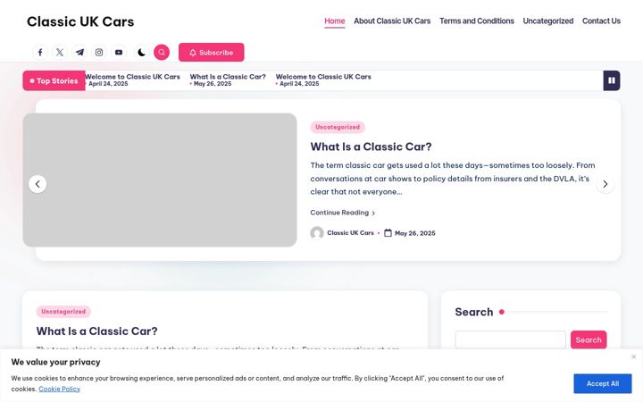 Screenshot of classicukcars.com