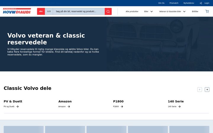 Screenshot of classicvolvoparts.dk