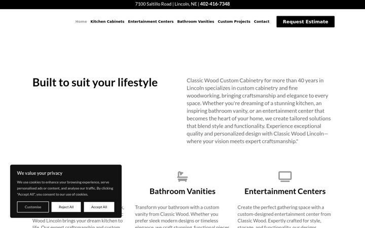 Screenshot of classicwoodlincoln.com