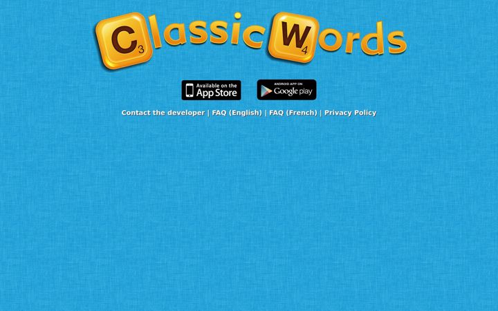 Screenshot of classicwords.net