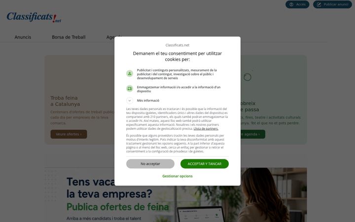 Screenshot di classificats.net