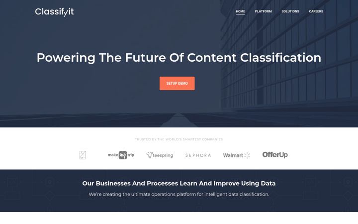 Screenshot of classifyit.co